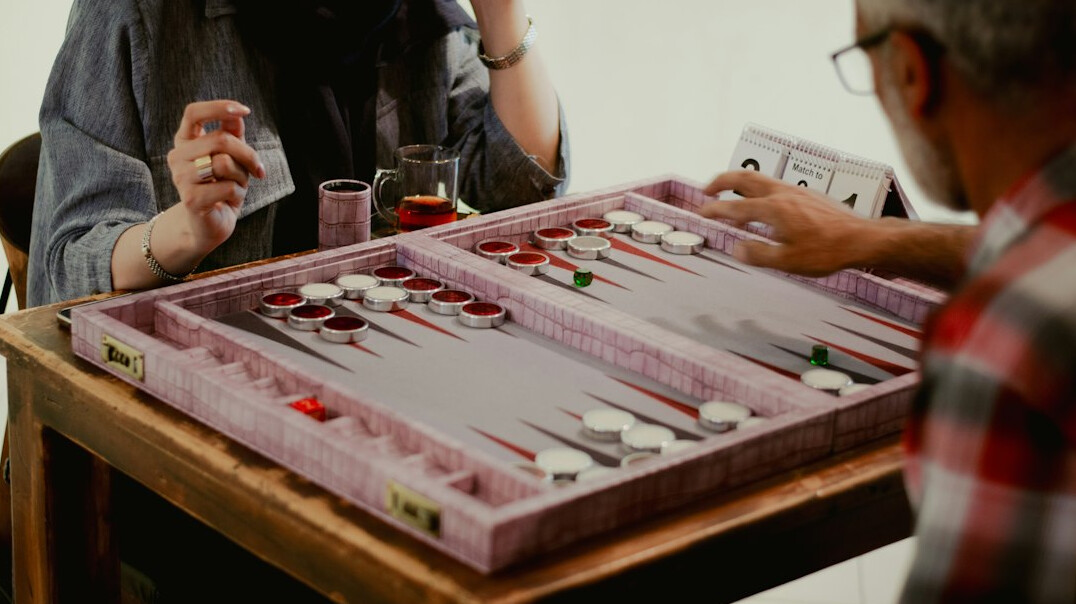 seniors playing board games